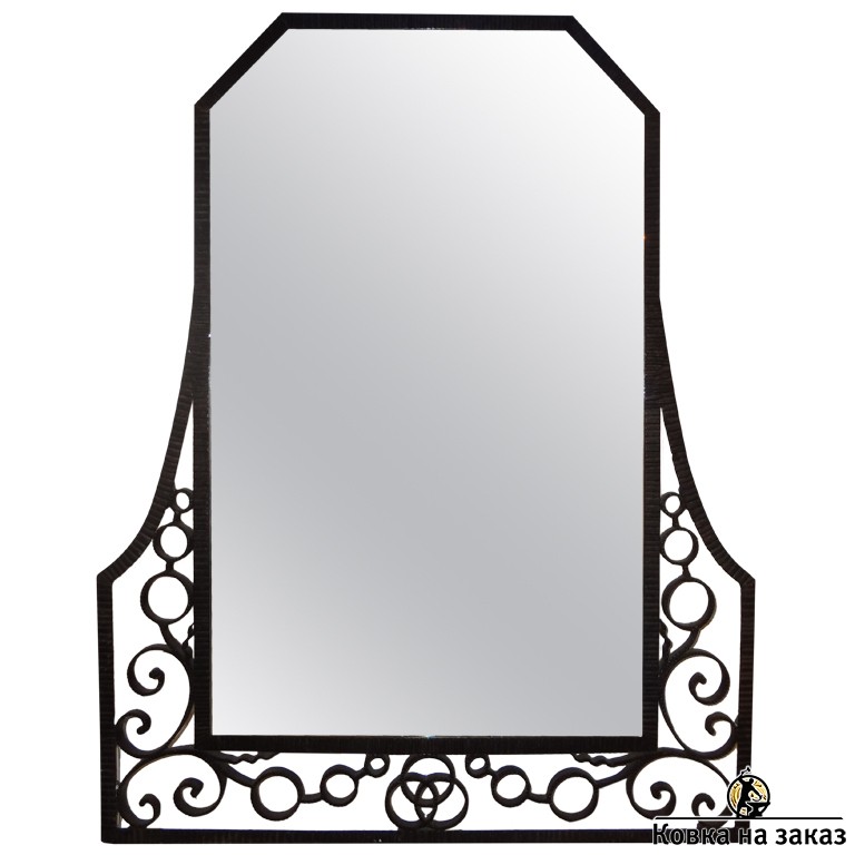 Прямоугольное настенное зеркало с усеченным в виде трапеции верхом, фото 1