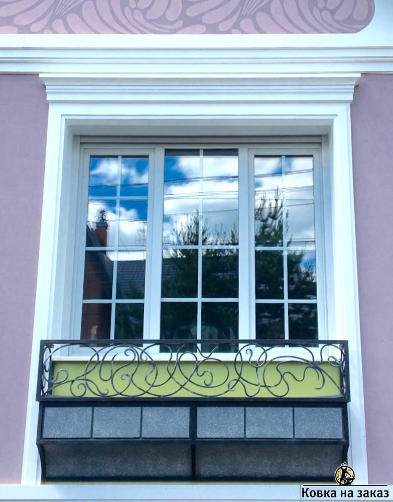 Кованая цветочница на&nbsp;окно в&nbsp;стиле модерн, фото 3