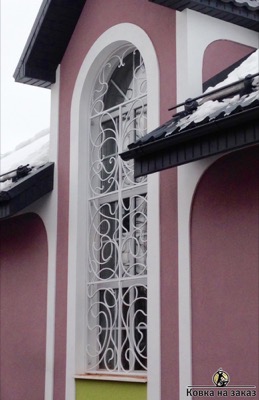 Оконная решетка в стиле модерн для загородного дома в Расторгуево, Ленинский район Московской области