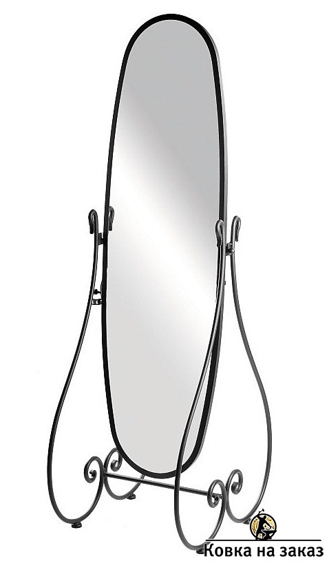 Модель напольного овального зеркала на&nbsp;кованых ножках с&nbsp;регулируемым наклоном