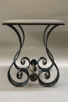 Дизайнерский кованый стол в скандинавском стиле с мраморной столешницей, фото 4