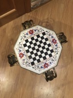 Декоративный кованый шахматный стол, фото 2