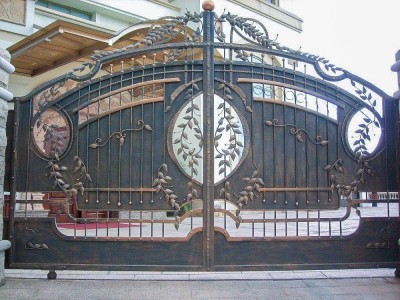 Кованые распашные ворота, фото 2