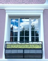 Кованая цветочница на&nbsp;окно в&nbsp;стиле модерн, фото 3
