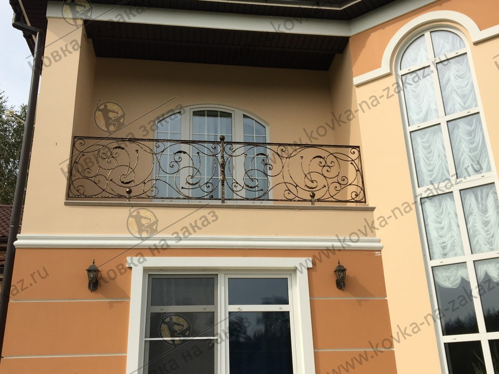 Перила на балкон для дома в Тефаново (Икша, Дмитровское шоссе), фото 1