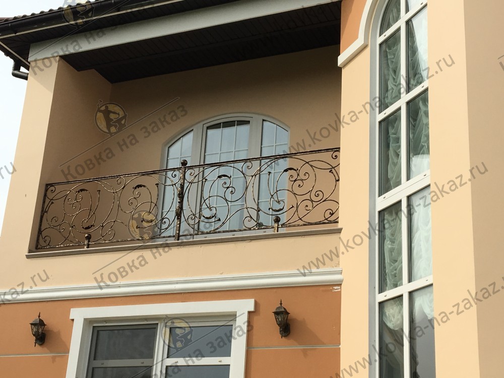 Перила на&nbsp;балкон для&nbsp;дома в&nbsp;Тефаново  (Икша, Дмитровское шоссе), фото 2