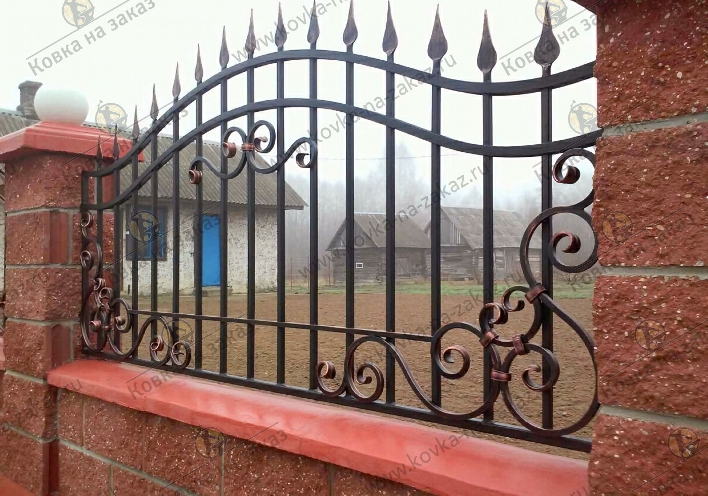 Кованый забор для дома, артикул 2465, фото 1