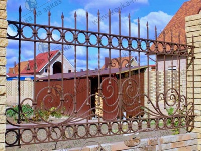 Кованый забор для дома №2477