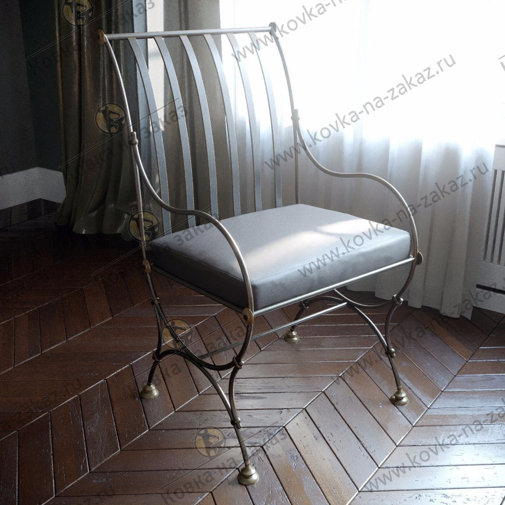 Трехмерная визуализация проекта кованого дизайнерского кресла, фото 1