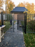 Кованый забор с&nbsp;распашной калиткой для&nbsp;загородного дома, фото 4