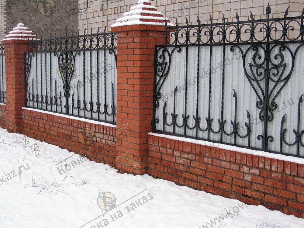 Кованый забор для дома, артикул 2716, фото 1