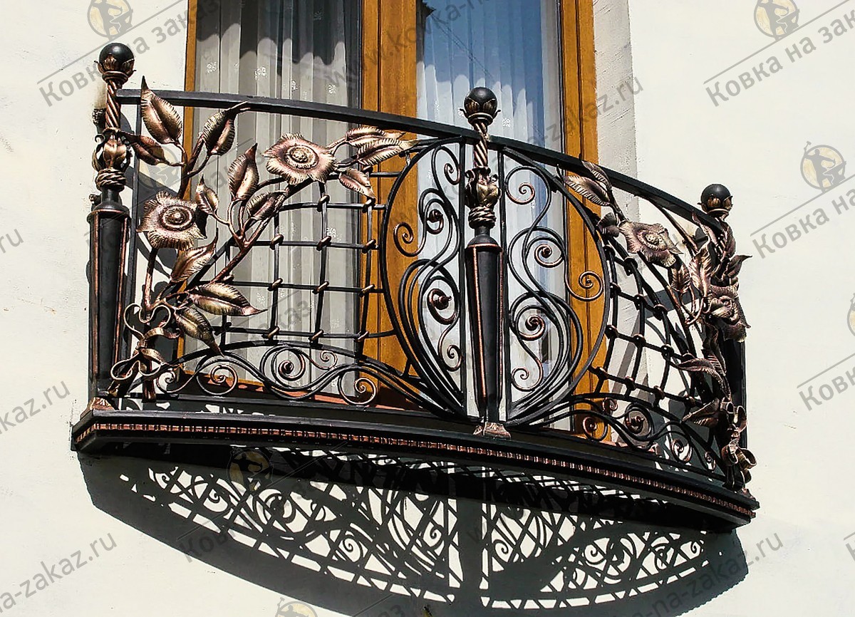 Кованый французский балкон, артикул 2743, фото 1