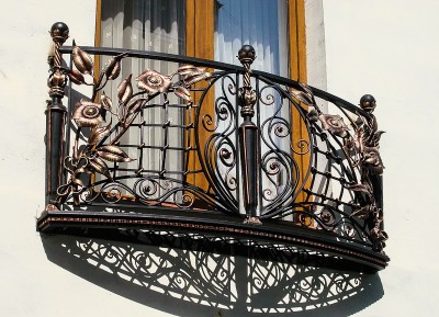 Кованый французский балкон №2743