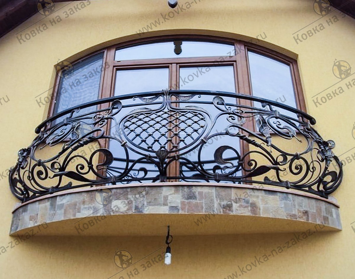 Кованый французский балкон, артикул 2746, фото 1