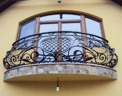 Кованый французский балкон №2746