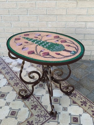 Кованый журнальный столик со столешницей из мозаики, фото 2