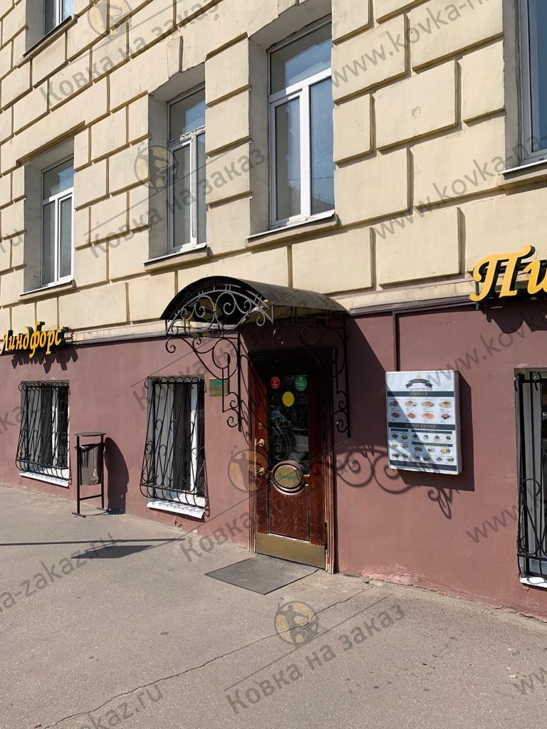Козырек для кафе на Малой Пироговской, место установки
                        , фото 3