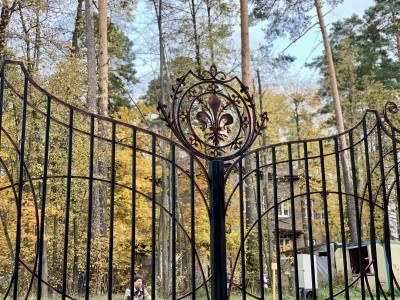 Распашные ворота, украшенные тосканской лилией, фото 5