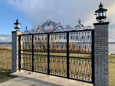 Четырёхсекционные распашные ворота для&nbsp;загородной усадьбы под&nbsp;Рузой, фото 5