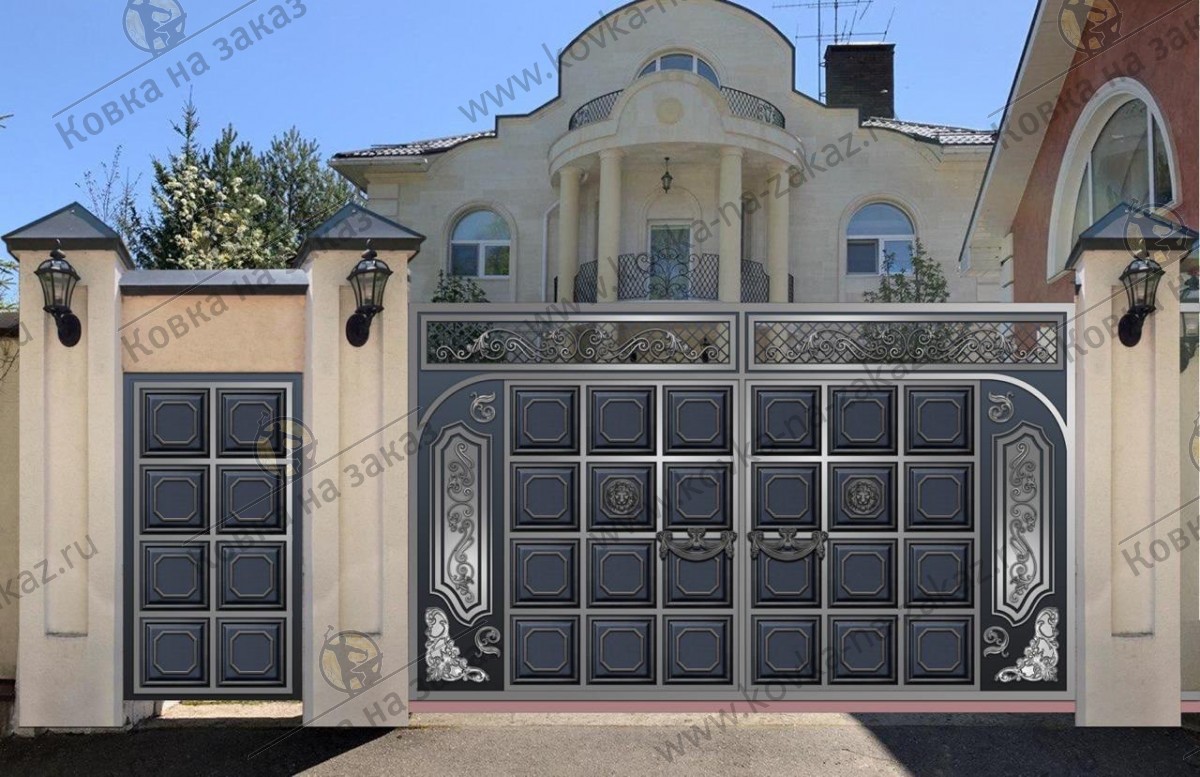 Откатные ворота для дома в Барвихе, дизайн и эскизы, фото 2