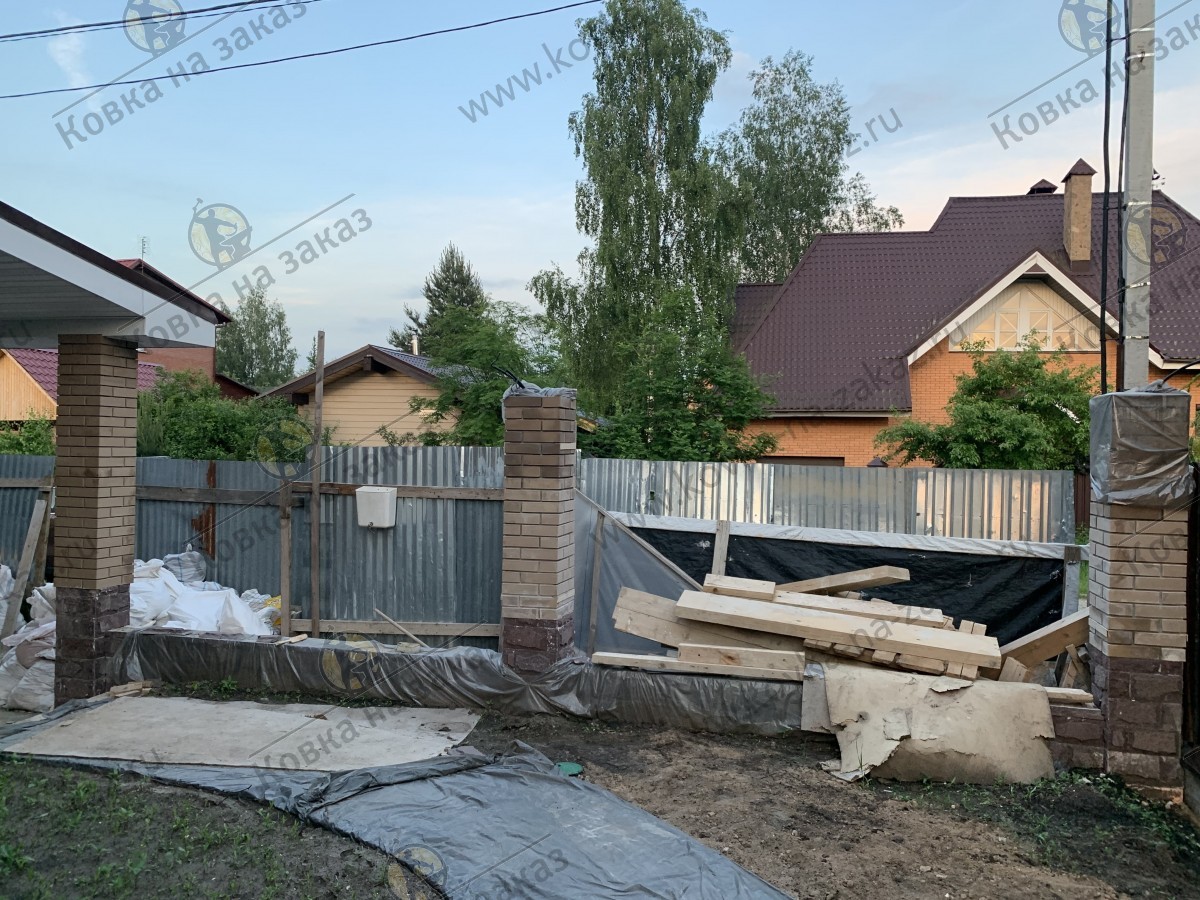 Кованый забор для дома в Черноголовке, место установки
                        , фото 2