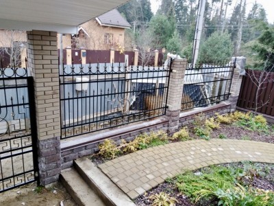 Кованый забор и&nbsp;калитки для&nbsp;загородного дома в&nbsp;Черноголовке, фото 3