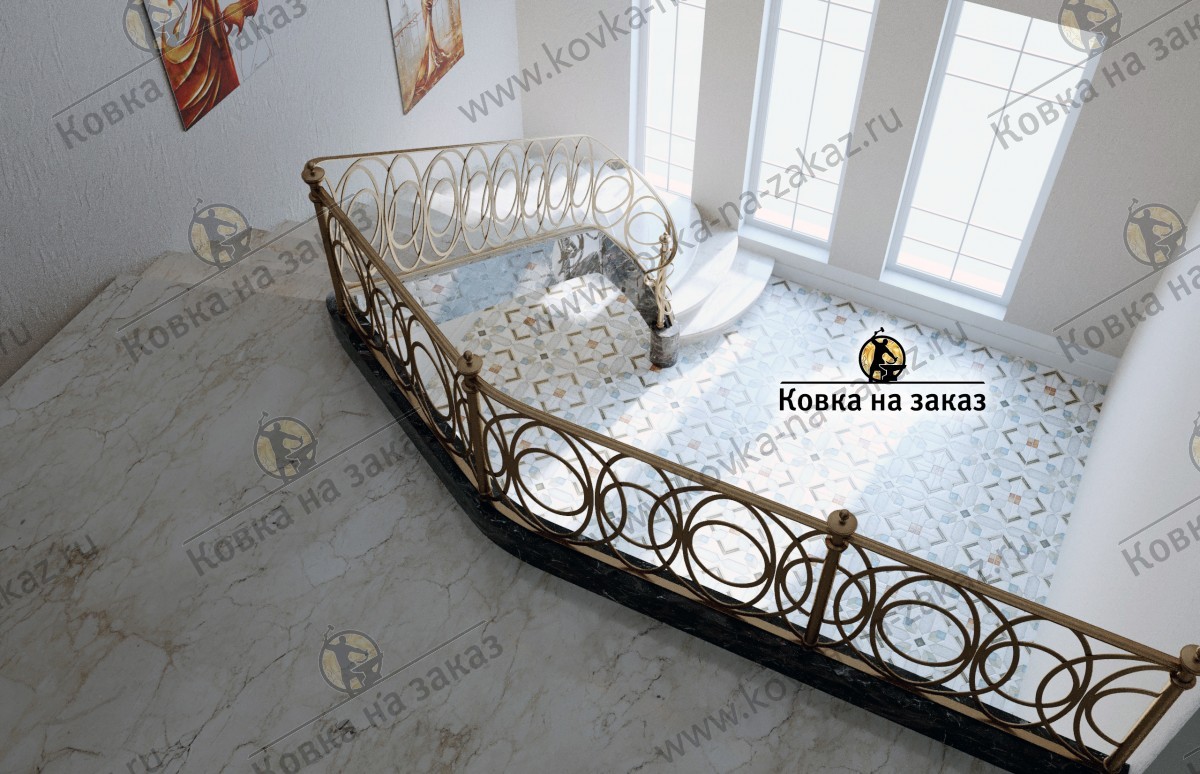 Кованые перила в загородный дом в Спасске, дизайн и эскизы, фото 4