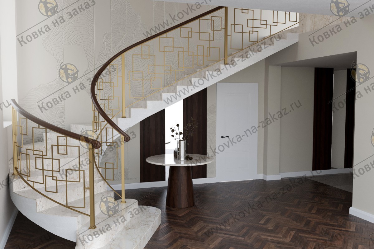Дизайн-проект перил на&nbsp;лестницу для&nbsp;дома в&nbsp;Сергиевом Посаде, фото 2