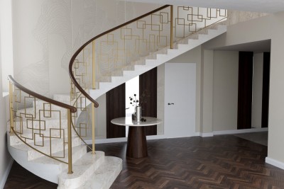 Дизайн-проект перил на&nbsp;лестницу для&nbsp;дома в&nbsp;Сергиевом Посаде, фото 2
