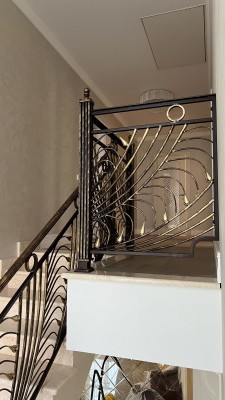 Перила на&nbsp;лестницу для&nbsp;загородного дома в&nbsp;Говорово по&nbsp;индивидуальному дизайн-проекту, фото 3