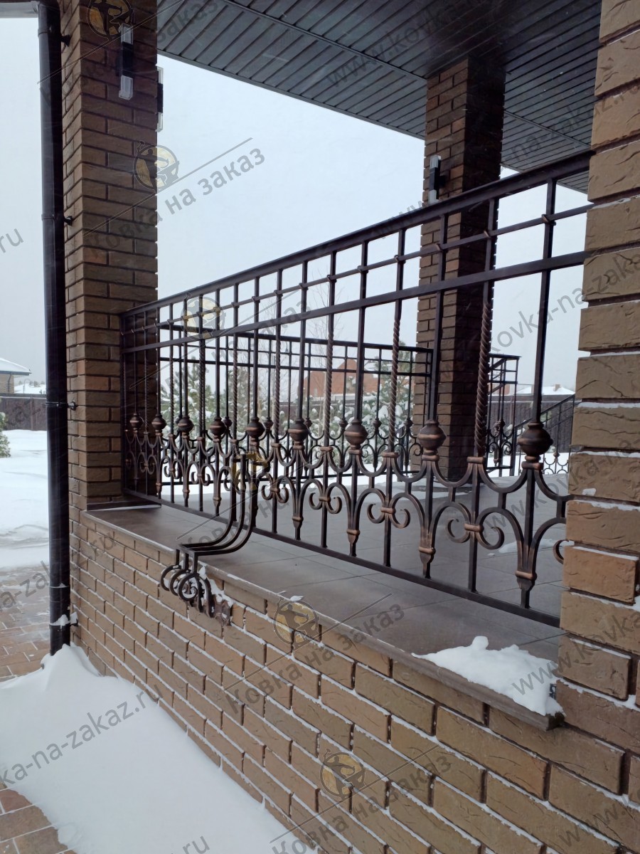 Перила для&nbsp;задней террасы загородного дома в&nbsp;КП&nbsp;Снегири в&nbsp;Рязанской области, фото 3