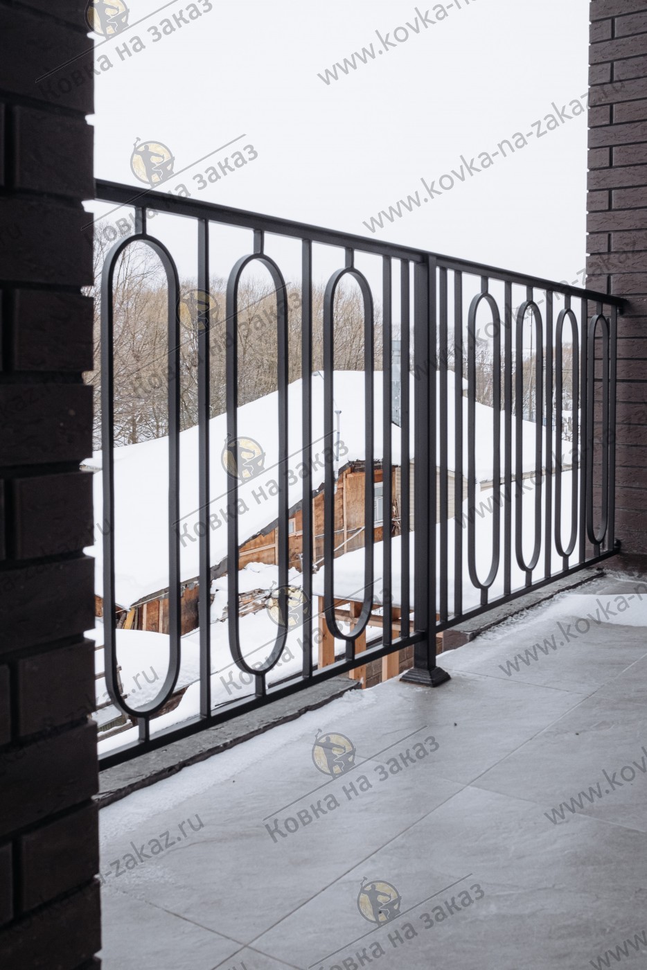 Ограждения для&nbsp;балконов террасы второго этажа загородного дома в&nbsp;Прокшино, поселение Сосенское в&nbsp;Москве